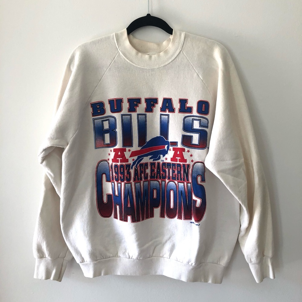 Vintage Buffalo Bills 1993 AFC Eastern Champions Crewneck Sweatshirt - XL